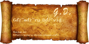 Gömöry Dávid névjegykártya