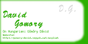 david gomory business card